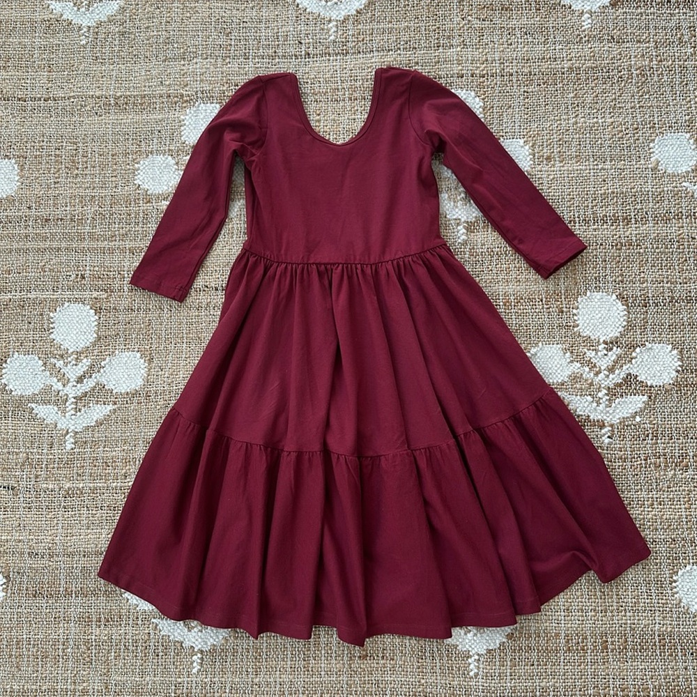 Alice & Ames Burgundy Tiered Ballet Dress